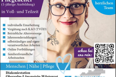 Pflegekr&auml;fte in Vollzeit/Teilzeit f&uuml;r Obersulm