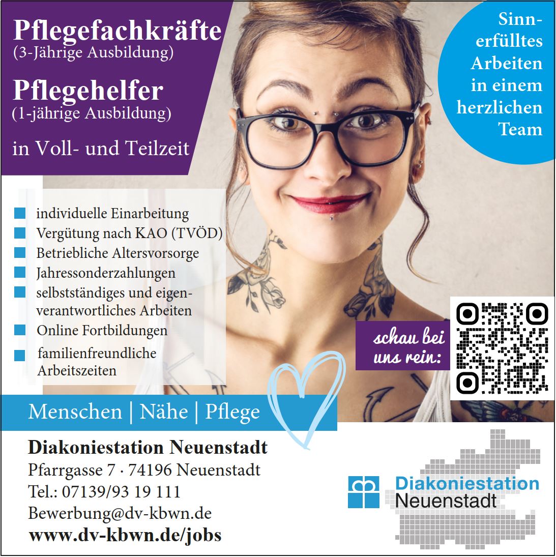 Stellenanzeige Pflegekräfte Neuenstadt